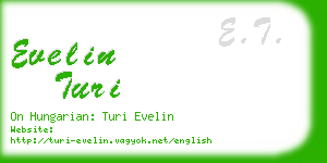 evelin turi business card